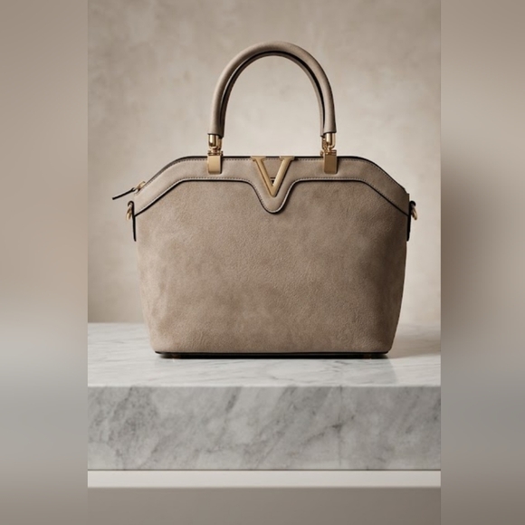 nice style Handbags - Chic Beige Satchel with Gold Accents